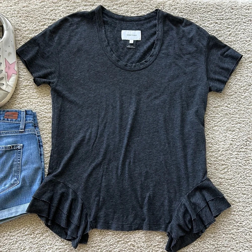 Current/Elliott Distressed Tee - Picture 2 of 7